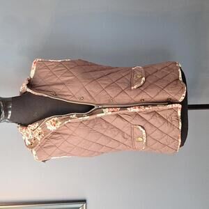 Matilda Jane Reversible Brown and Floral Vest Size small